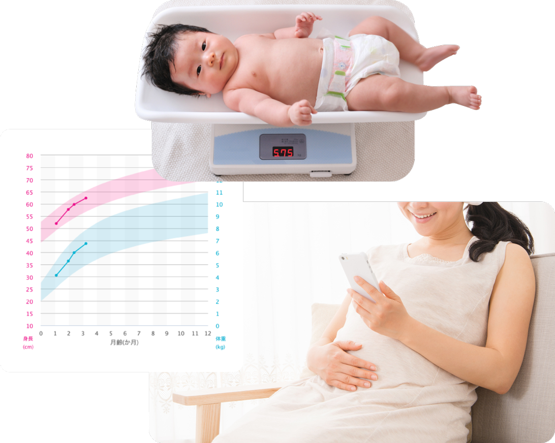 写真:定期健診の数値も自動グラフ化